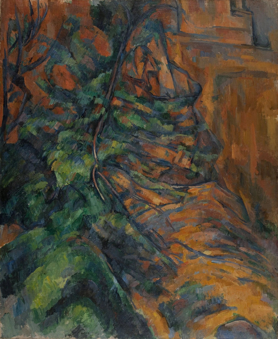 Rocas y ramas en Bibémus - Paul Cézanne