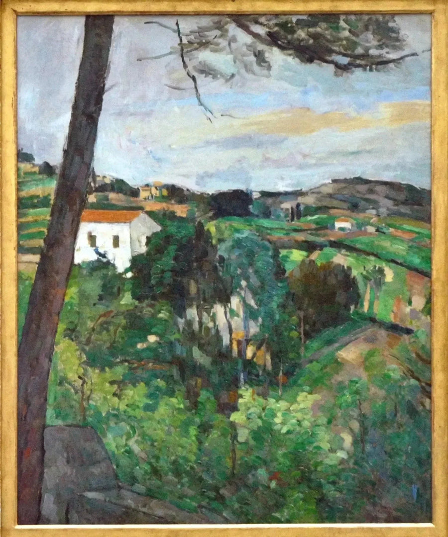 Paisaje con techo rojo - Paul Cézanne