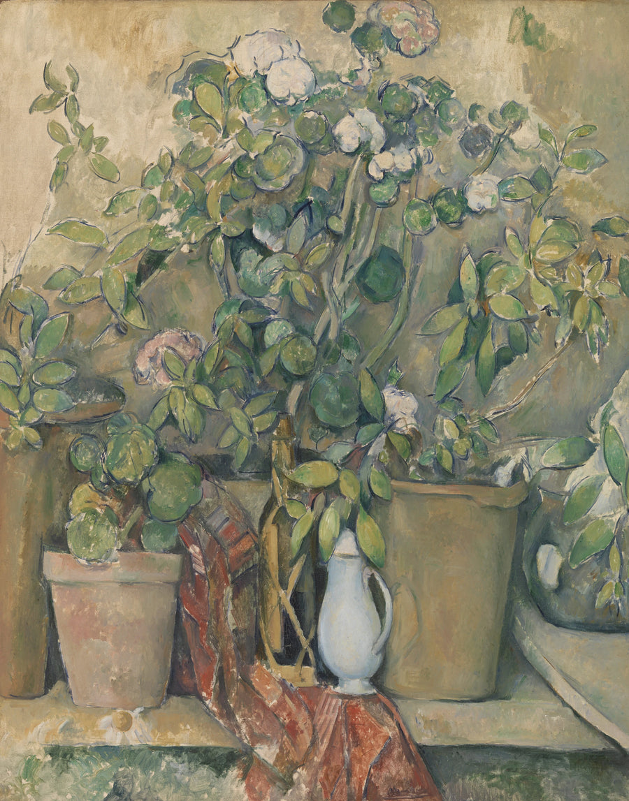 Macetas de barro y flores - Paul Cézanne