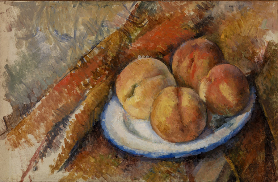 Cuatro duraznos en un plato - Paul Cézanne