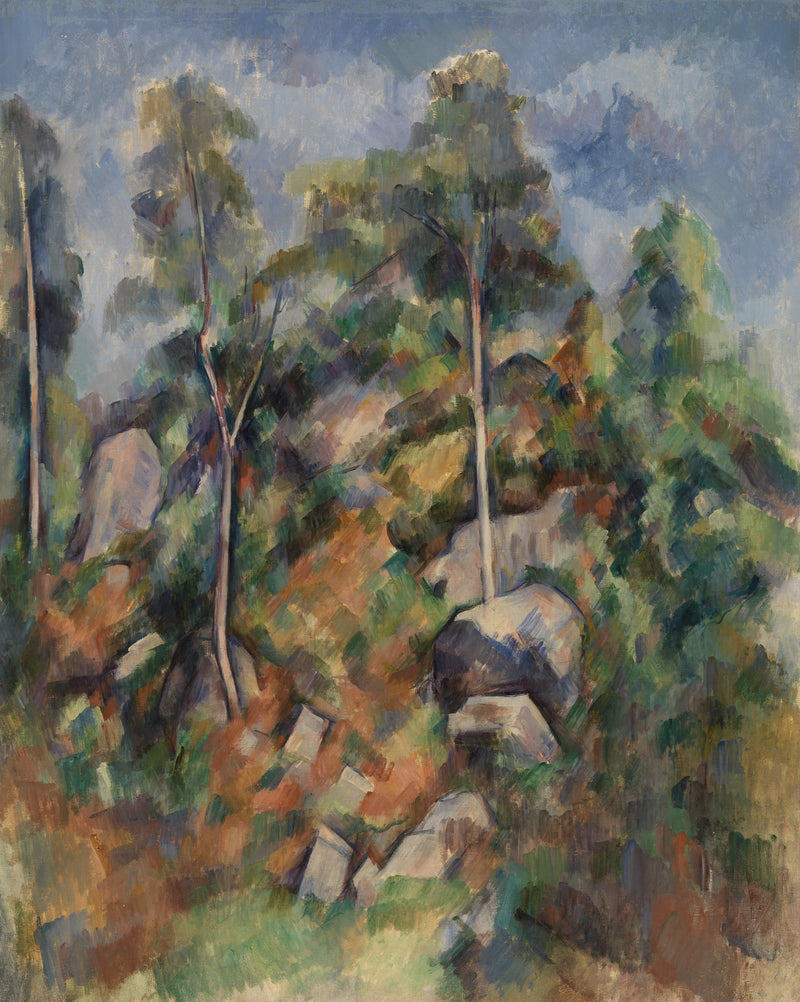 Rocas y árboles - Paul Cézanne