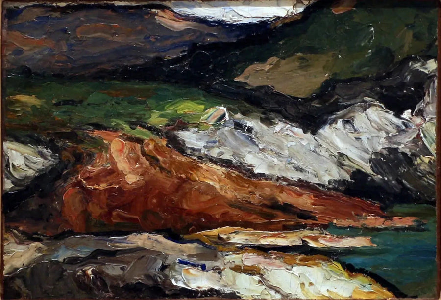Rocas al borde del mar (¿l'Estaque?) - Paul Cézanne