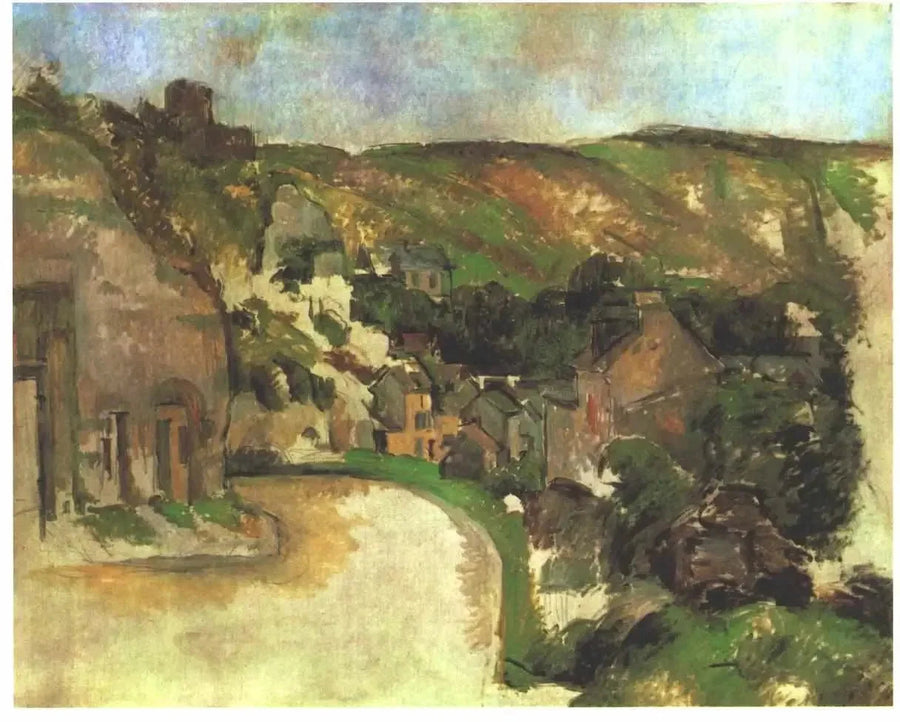 La Ruta en curva en La Roche-Guyon - Paul Cézanne