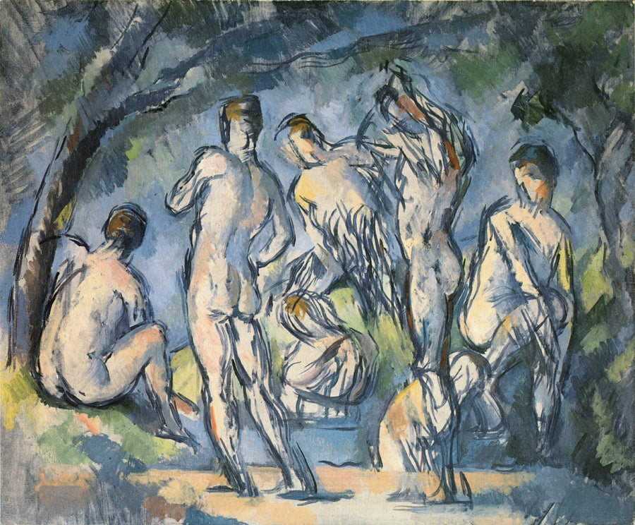 Grupo de siete bañistas - Paul Cézanne