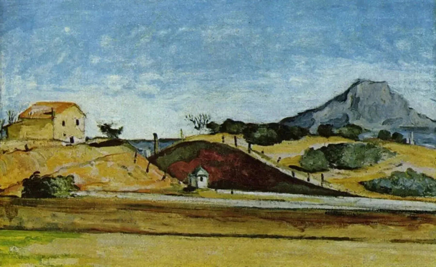 La trinchera con la Montaña Sainte-Victoire - Paul Cézanne