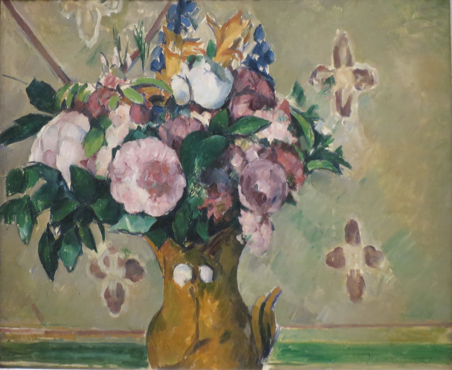 Flores en un jarrón rojo - Paul Cézanne
