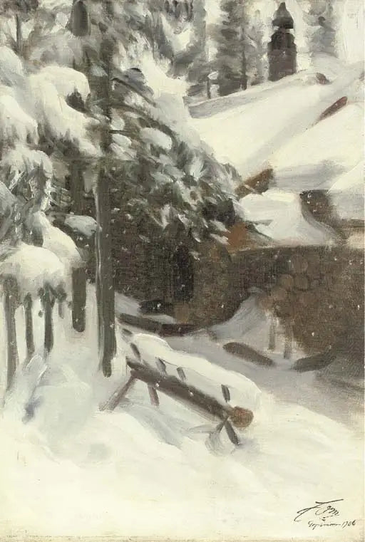 Chalet Gopsmor bajo la nieve - Anders Zorn
