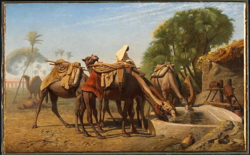 Camellos en el abrevadero - Jean-Léon Gérôme