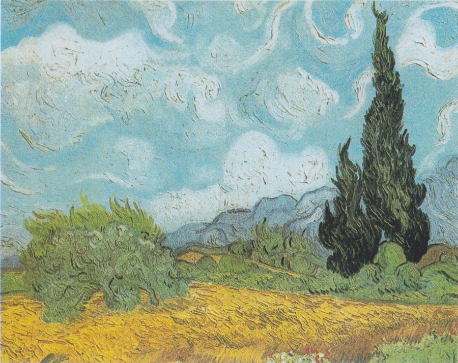 Campo de trigo con ciprés - Vincent van Gogh