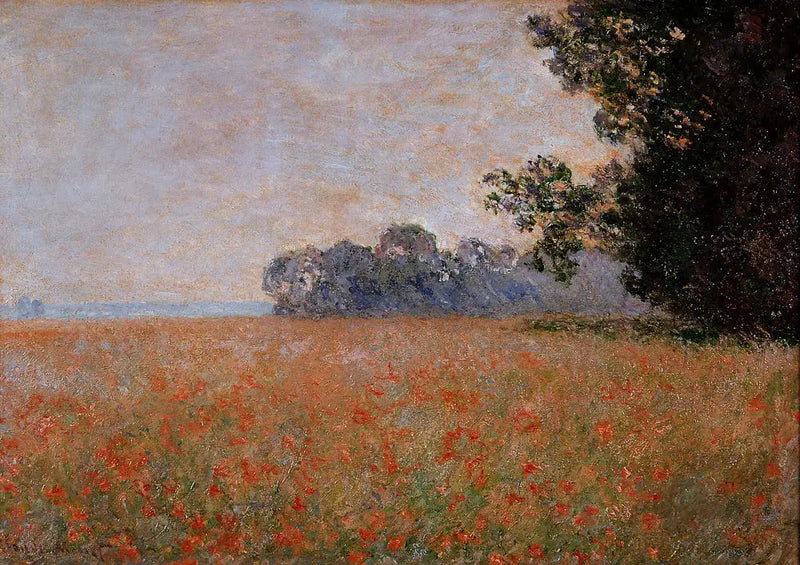 Campo de avena con conchas - Claude Monet