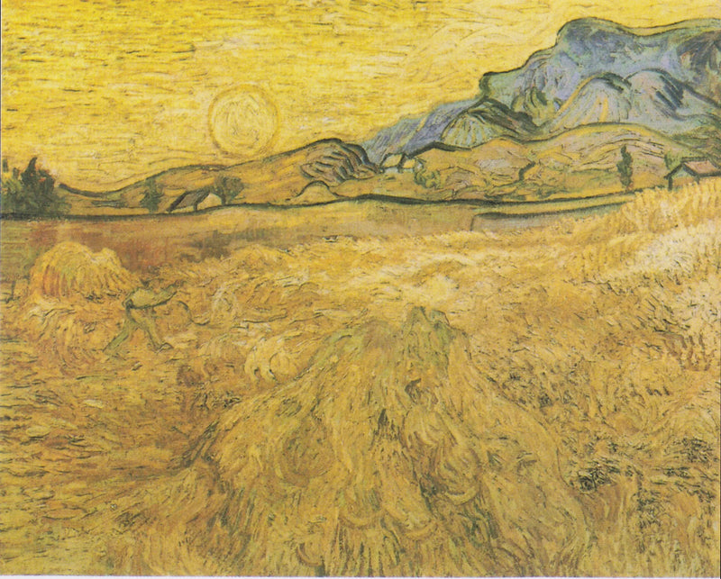 Campo de trigo con segadora y sol - Vincent van Gogh