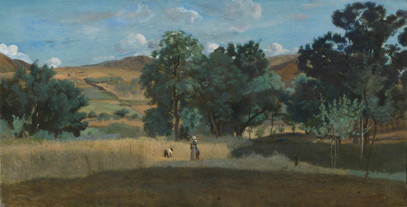 Campo de trigo en el Morvan - Jean-Baptiste Camille Corot