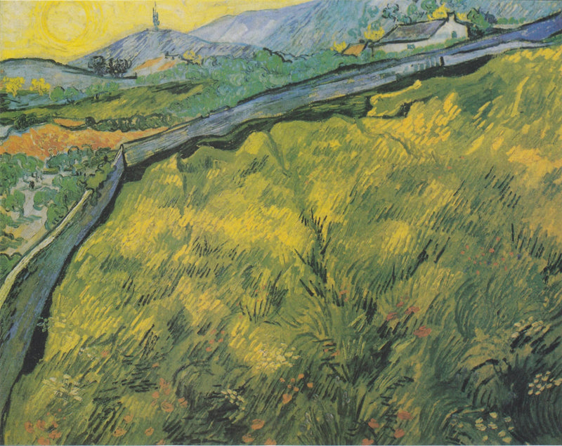 Campo de trigo de primavera al amanecer - Vincent van Gogh