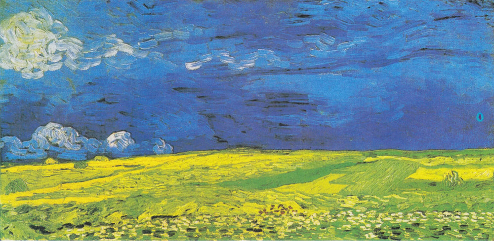 Champ de blé sous les nuages d'orage - Vincent van Gogh image 1 reproduction de peinture à l’huile