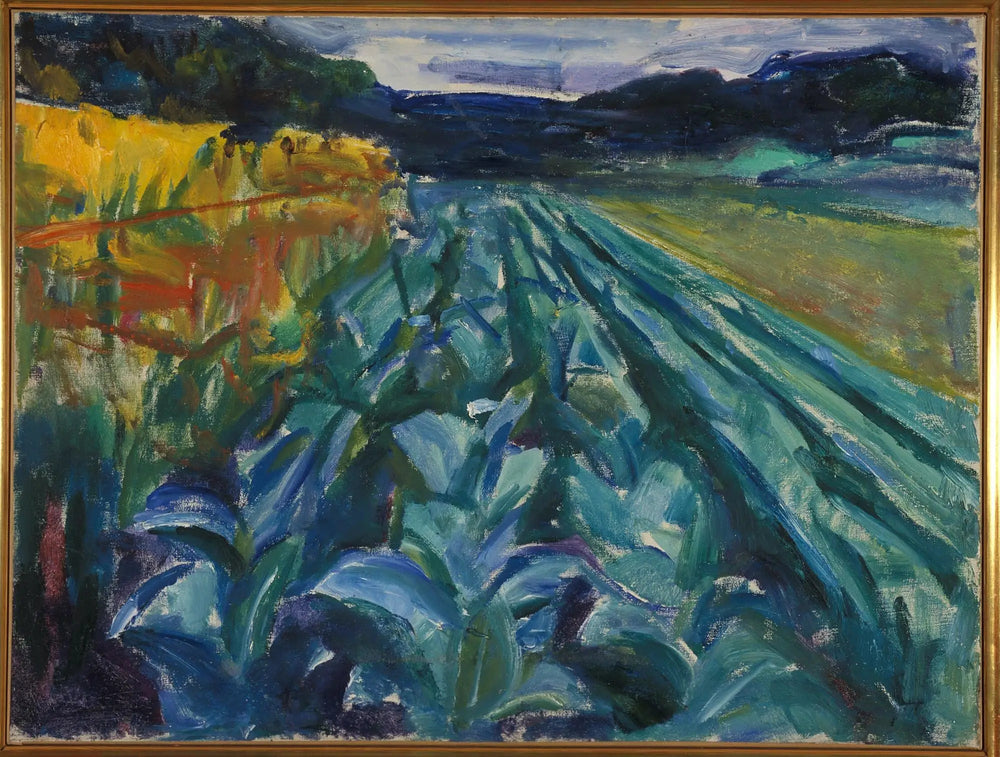 champ de choux - Edvard Munch image 1 copie peinte à la main à l’huile