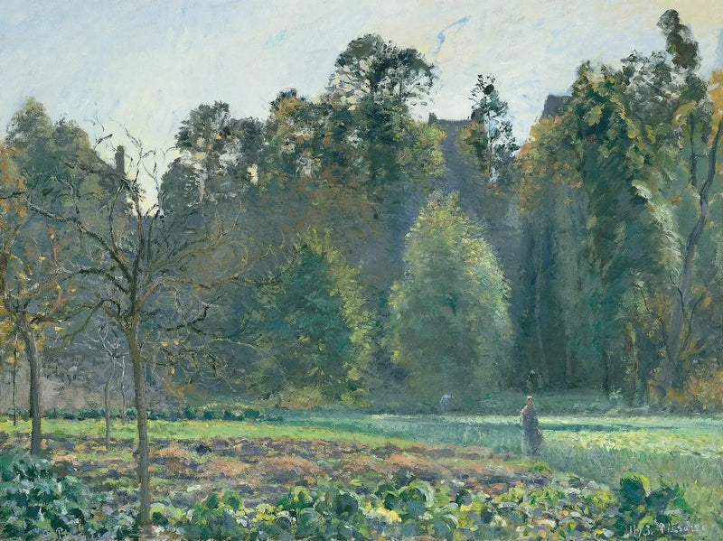 Campo de coles, Pontoise - Camille Pissarro