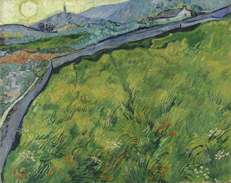 Campo de trigo de primavera al amanecer - Vincent van Gogh