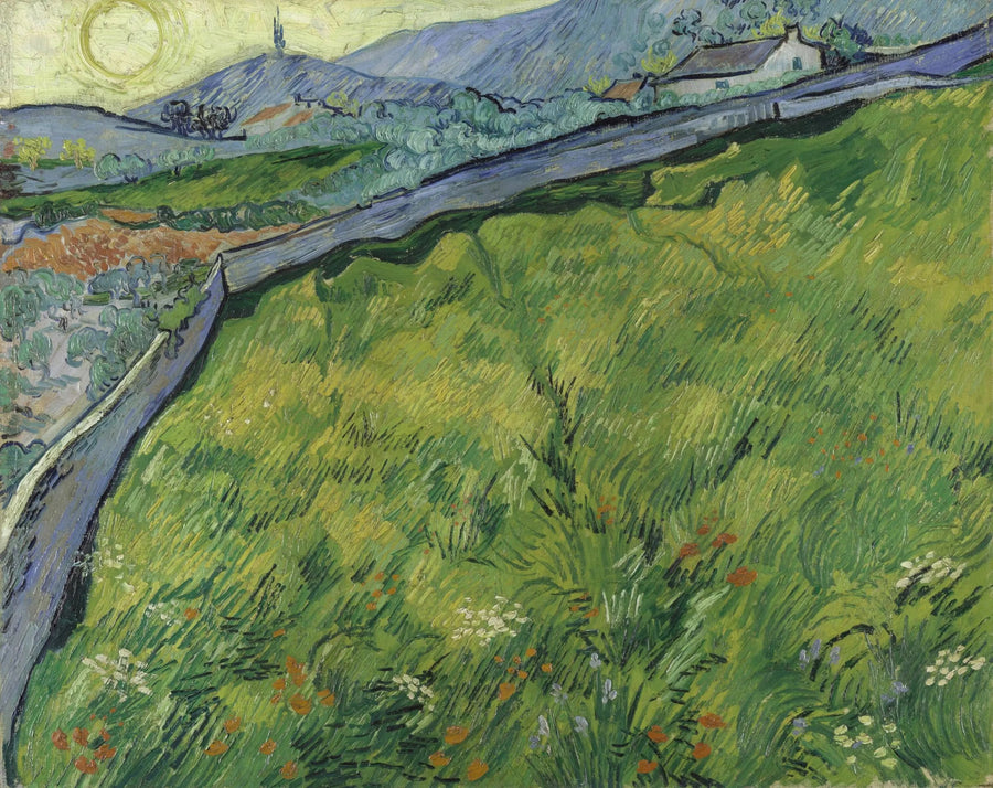 Campo de trigo de primavera al amanecer - Vincent van Gogh