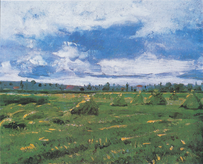 Campos de trigo con montones - Vincent van Gogh
