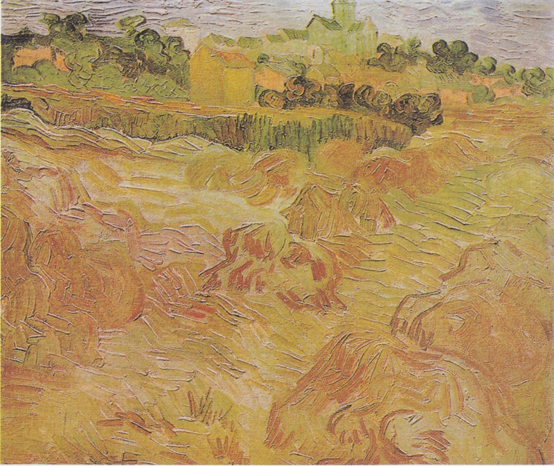 Campos de trigo con Auvers al fondo - Vincent van Gogh