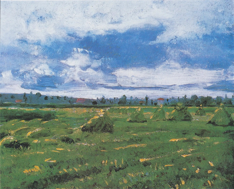 Campos de trigo con montones - Vincent van Gogh