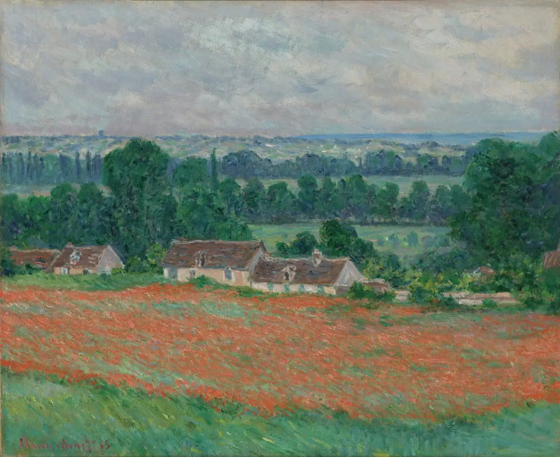 Campos de amapolas en Giverny - Claude Monet