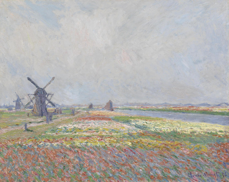 Campos de tulipanes cerca de La Haya W1068 - Claude Monet