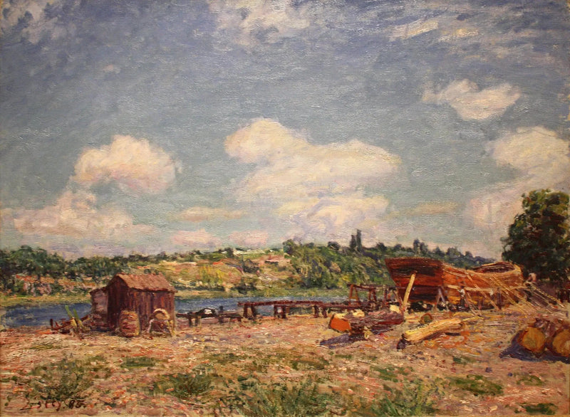 Astillero en Saint-Mammès - Alfred Sisley