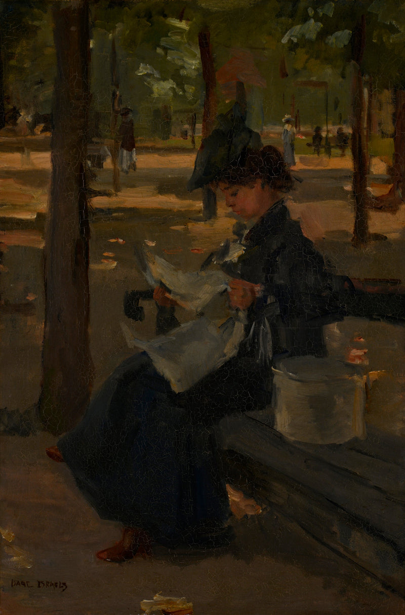 Sombrerero en un parque - Isaac Israel