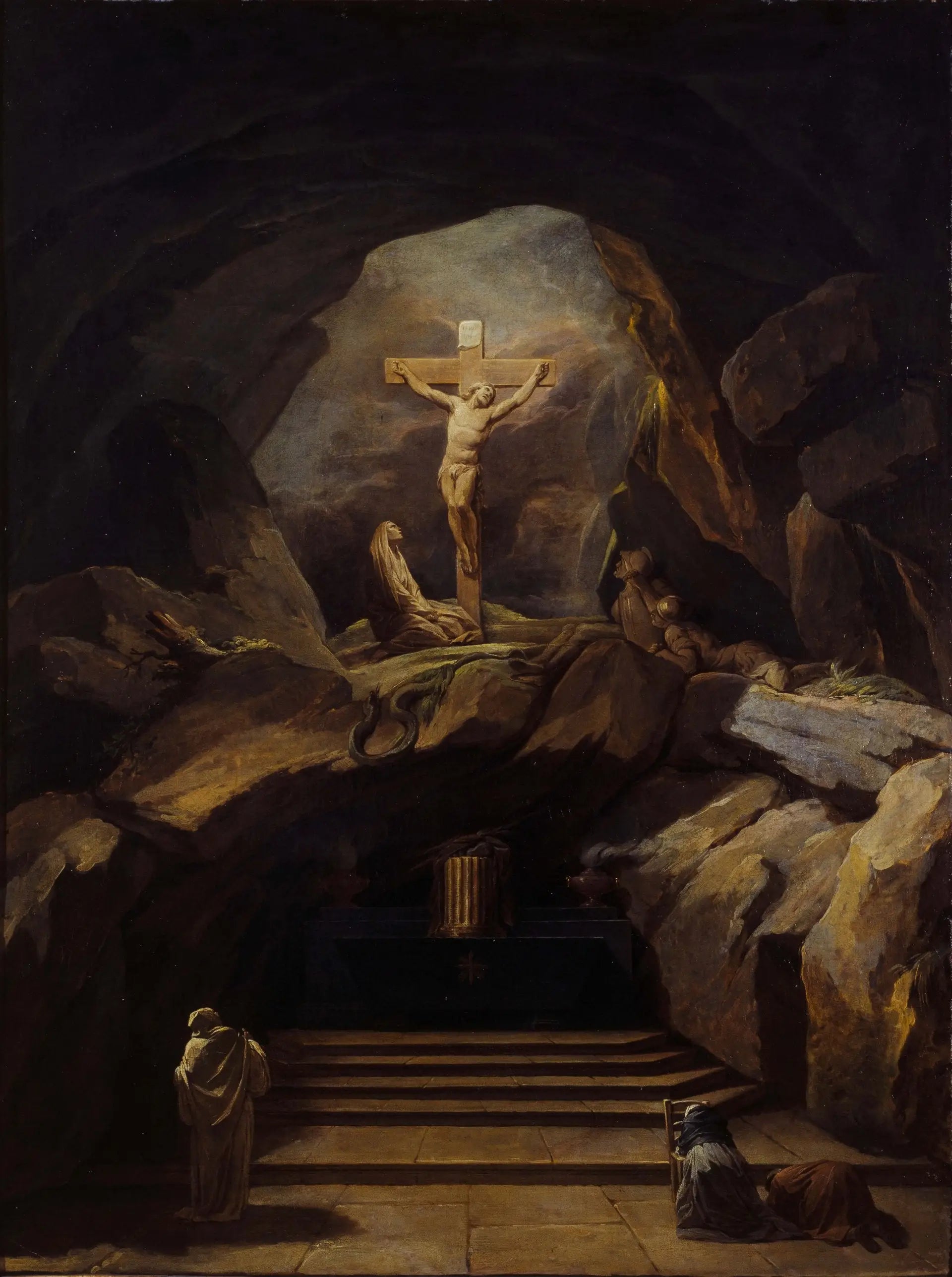 Chapelle du Calvaire de l'église Saint-Roch - Nicolas-Bernard Lépicié image 1 copie de tableau peinte à la main