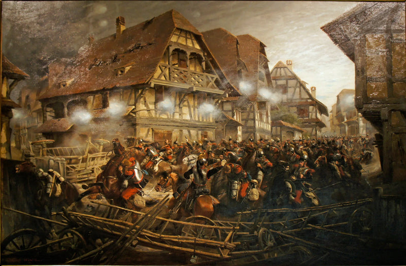Carga del 9º regimiento de cuirassiers en el pueblo de Morsbronn - Édouard Detaille