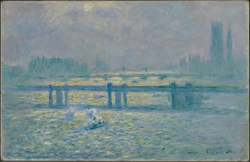 Puente de Charing Cross, reflejos en el Támesis - Claude Monet