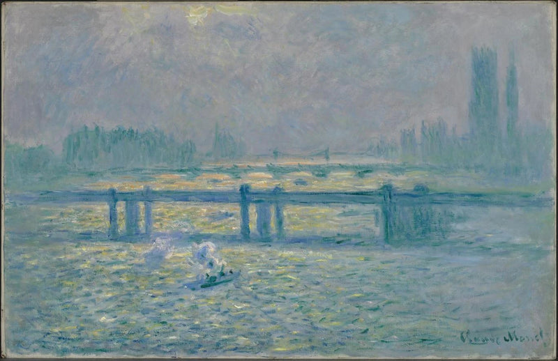 Puente de Charing Cross, reflejos en el Támesis - Claude Monet