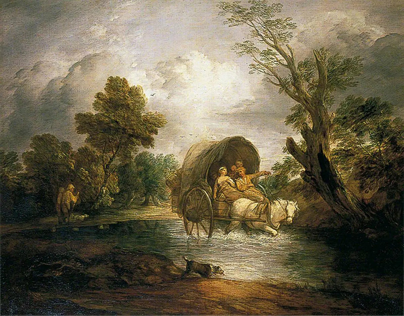 Carro de campaña que cruza un vado - Thomas Gainsborough