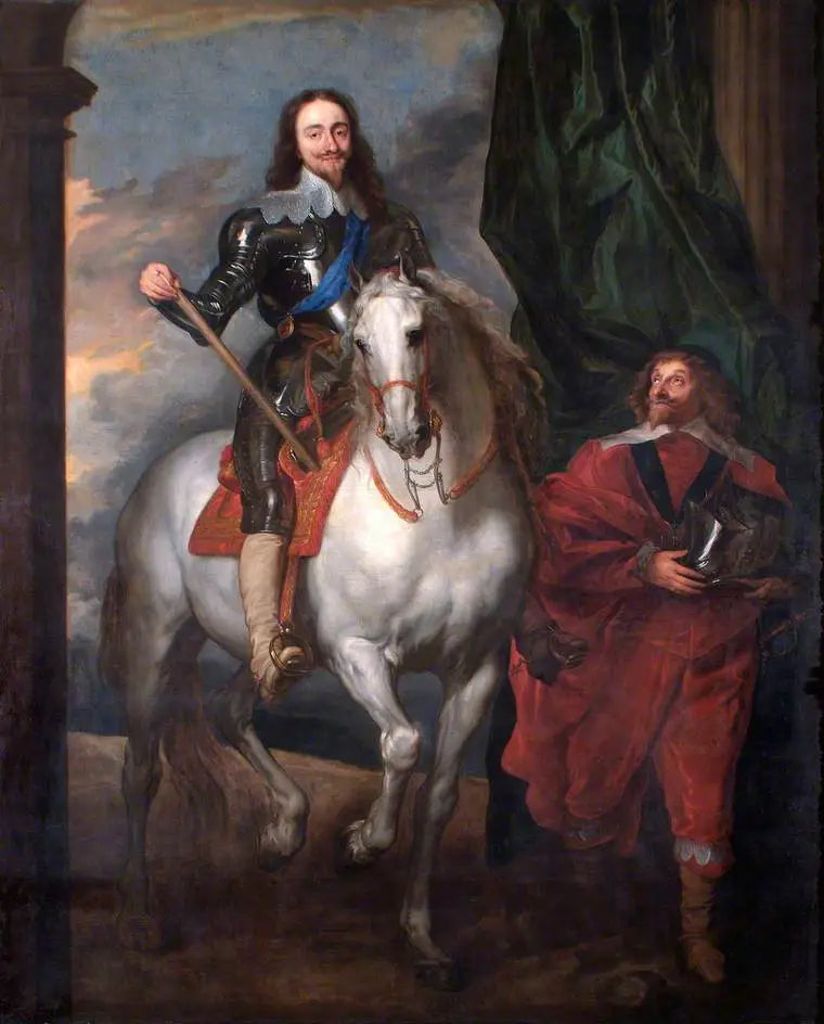 Carlos I (1600-1649), a caballo con el señor de Saint-Antoine - Antoine van Dyck