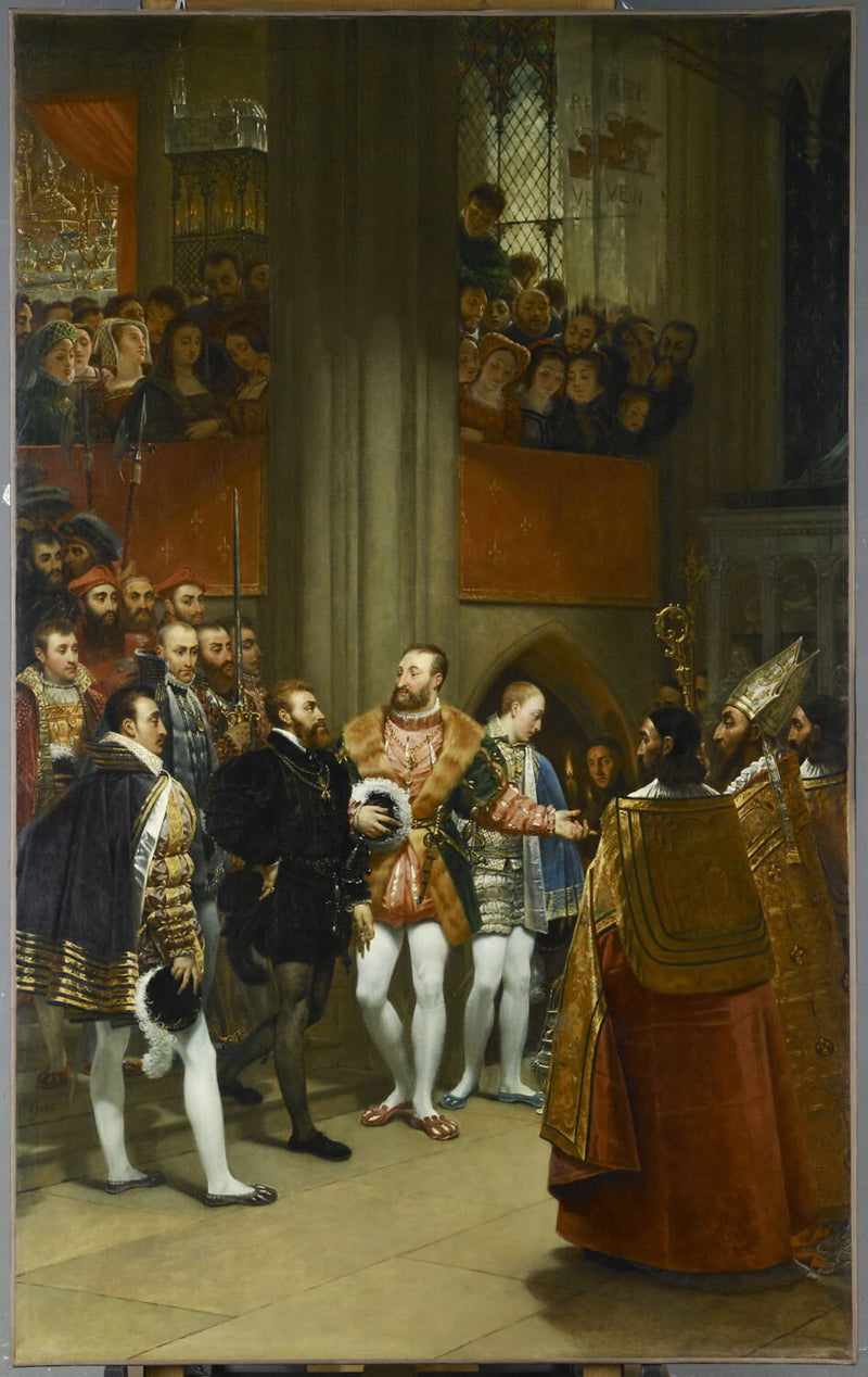 Charles Quint reçu par François Ier à l'abbaye de Saint-Denis, en 1540 - Antoine-Jean Baron Gros