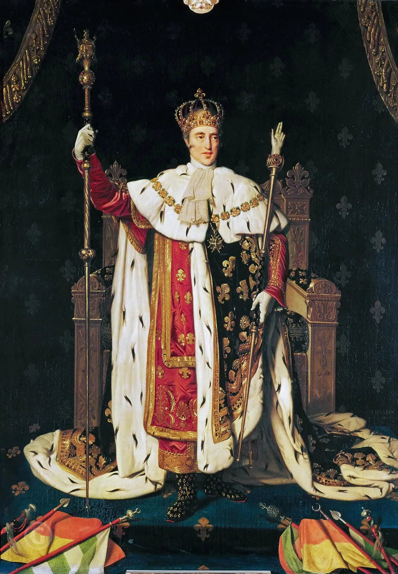 Carlos X en traje de coronación - Jean-Auguste-Dominique Ingres