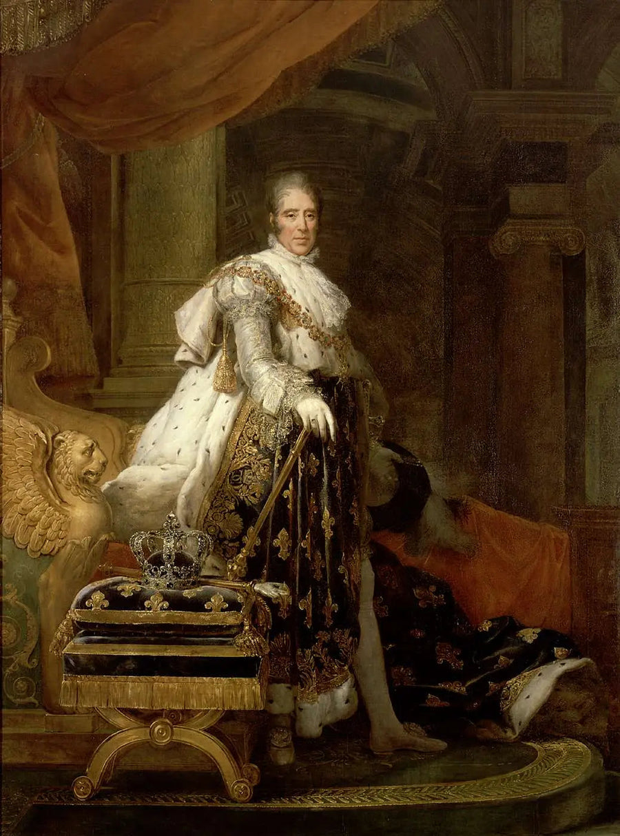 Carlos X en ropa de coronación - François Gérard
