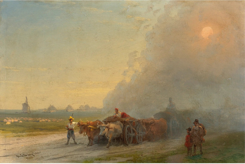 Charcos de bueyes en la estepa ucraniana - Ivan Aïvazovski