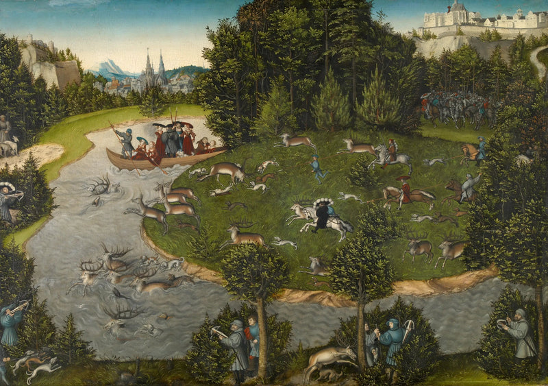 Caza del ciervo del elector Federico el Sabio - Lucas Cranach el Viejo