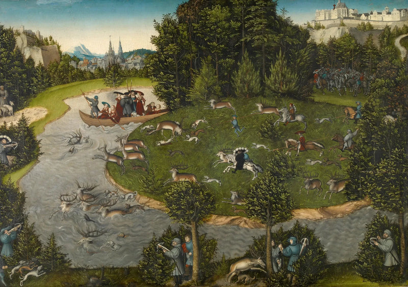 Caza del ciervo del elector Federico el Sabio - Lucas Cranach el Viejo