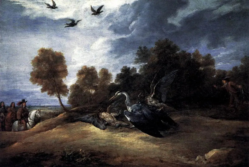 Caza del garzón con el archiduque Leopoldo Guillermo - David Teniers el Joven