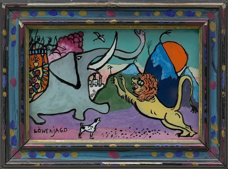 Caza del león - Vassily Kandinsky