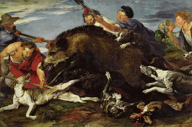 Caza del jabalí - Antoine van Dyck