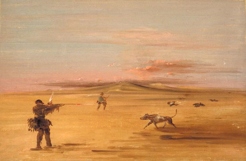 Caza de urogallos en las praderas de Missouri - George Catlin