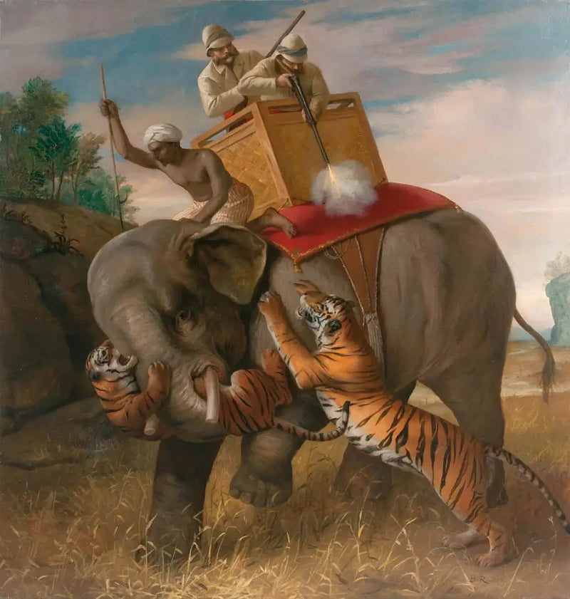 Caza del tigre - Briton Rivière