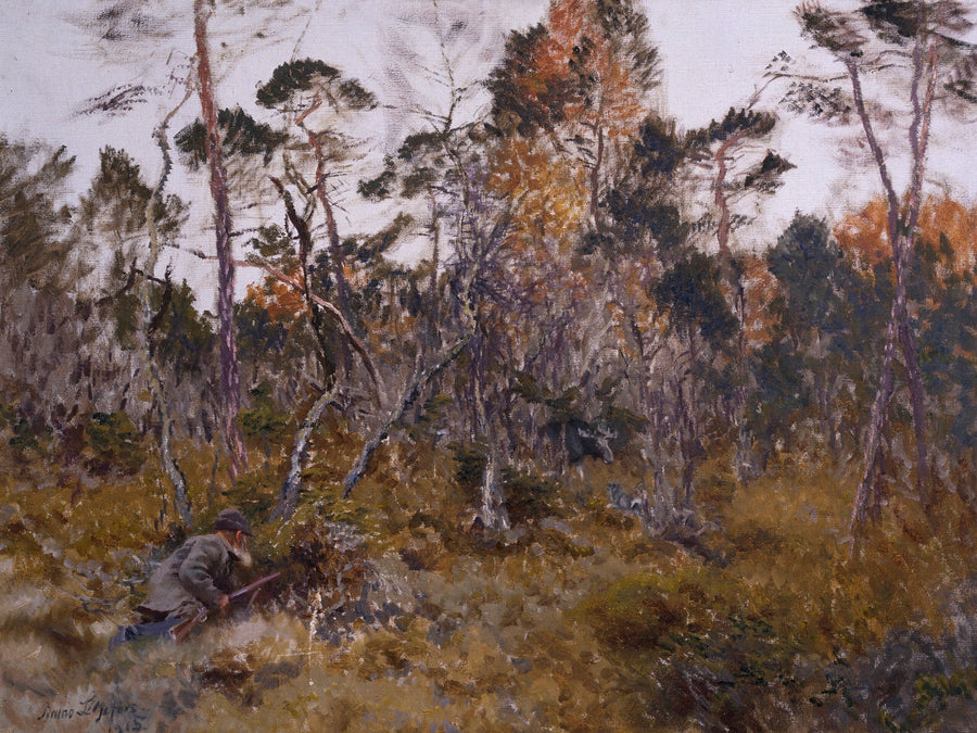 Caza de alces - Bruno Liljefors