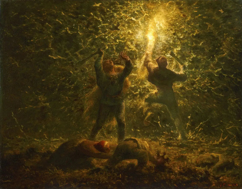 Caza de aves nocturnas - Jean-François Millet