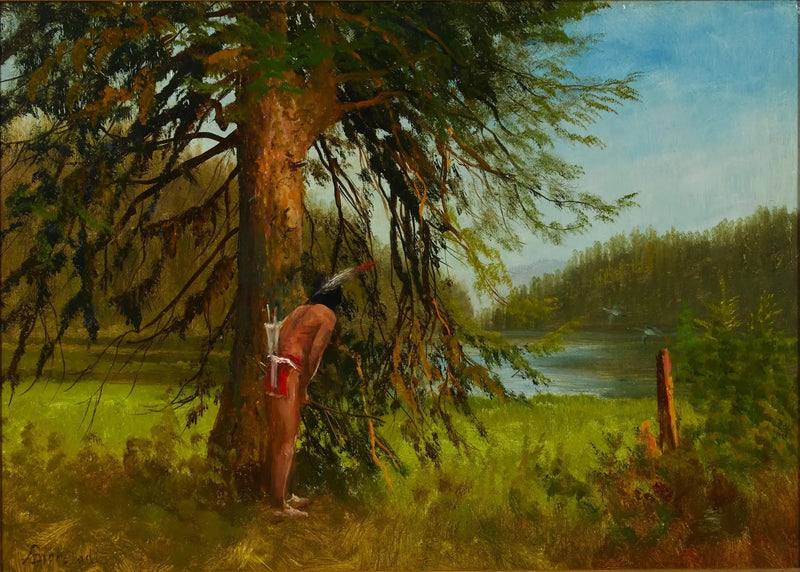 cazador indio - Albert Bierstadt