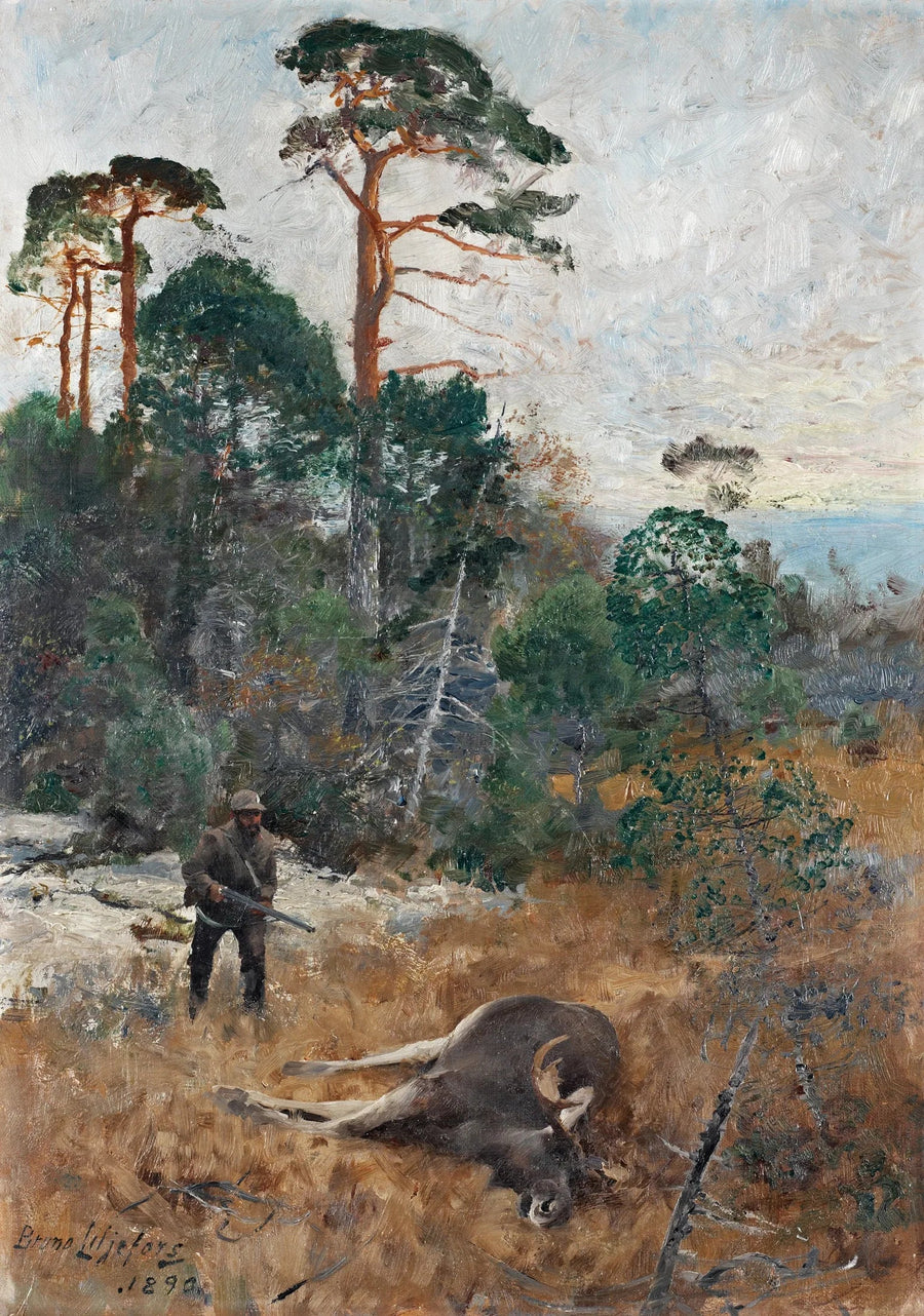 Cazadores de alces al amanecer - Bruno Liljefors